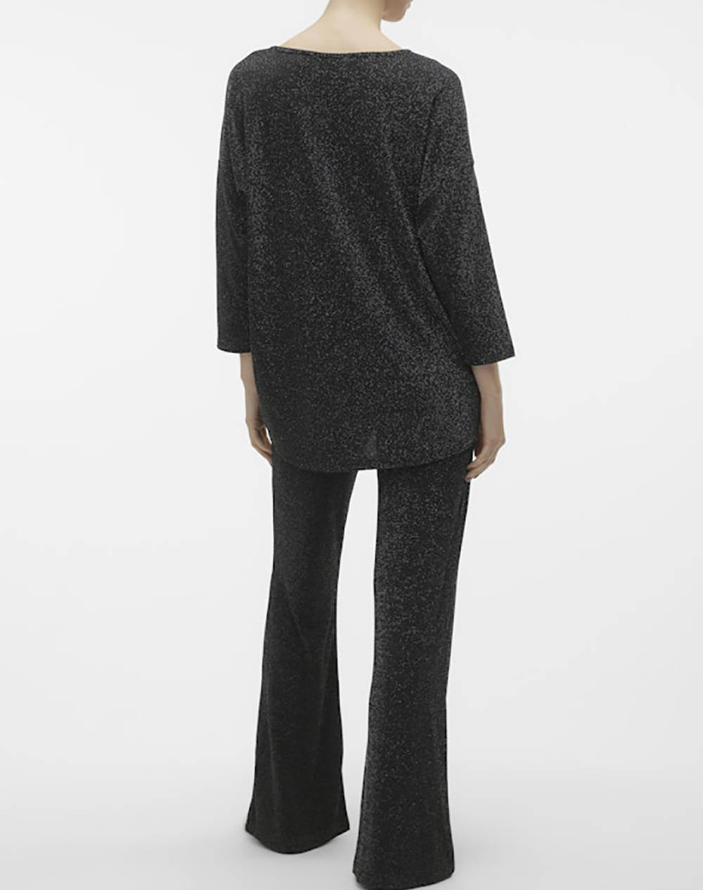 VERO MODA VMKANVA HW PANT JRS GA 10296871-BlackSILVERLUREX Black φωτογραφία