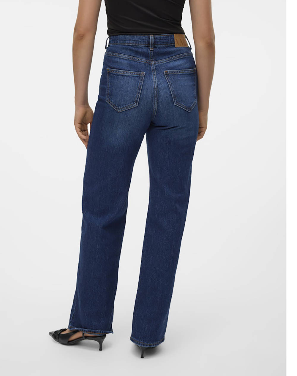 VERO MODA VMTESSA HR WIDE JEANS RA393 GA 10311180-Dark Blue Denim DenimDarkBlue φωτογραφία