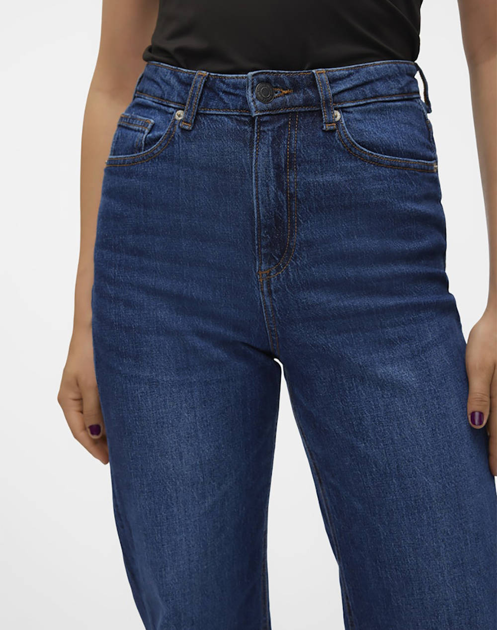 Vero Moda Vmtessa Hr Wide Jeans Ra393 Ga 10311180-Dark Blue Denim Denimdarkblue Γυναικεία ρούχα παντελόνια Jean 5P Cargo Politikos Shop Πολιτικός