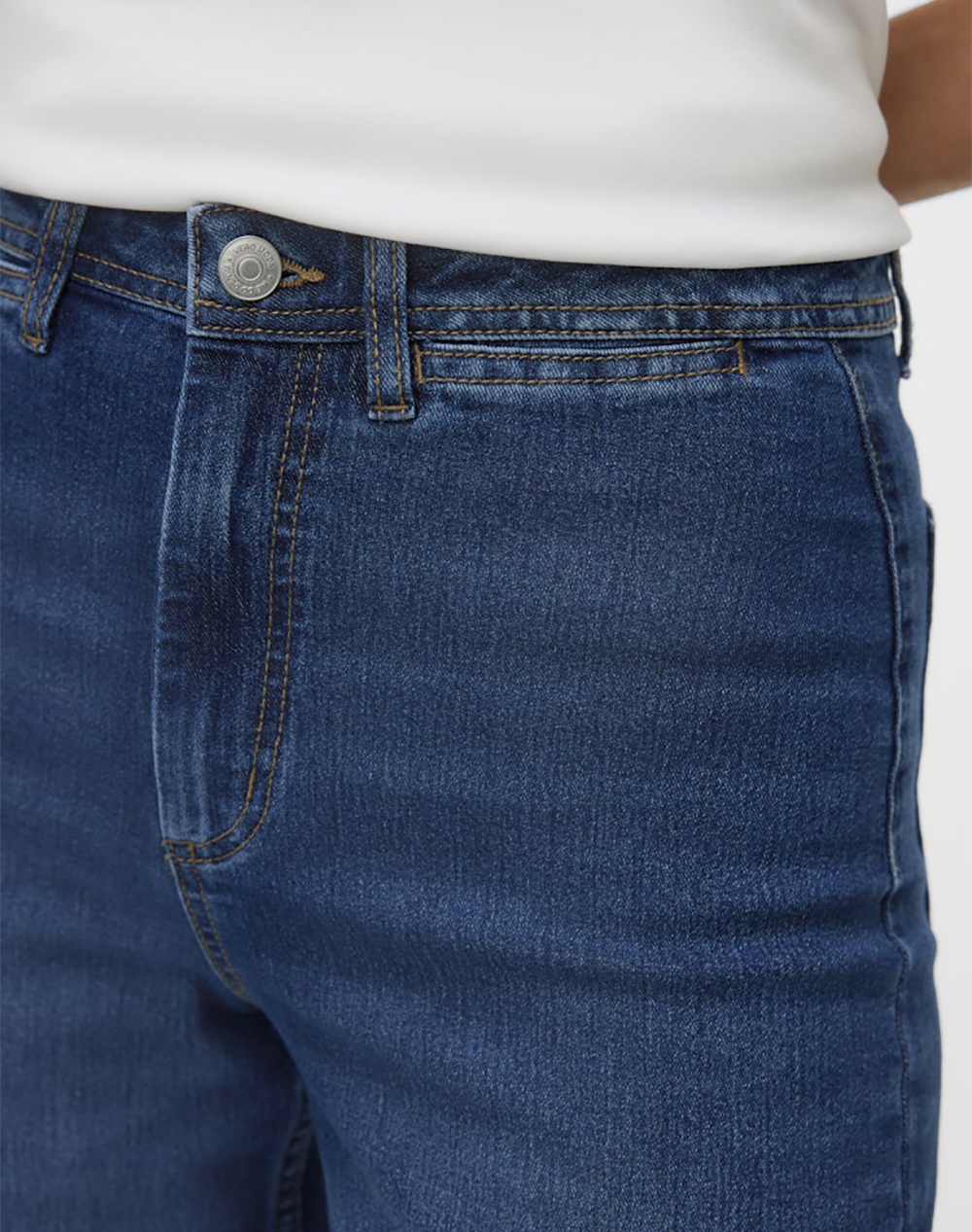 VERO MODA VMKAYLA HR WIDE JEANS VI3474 10338087-Dark Blue Denim DenimBlue φωτογραφία