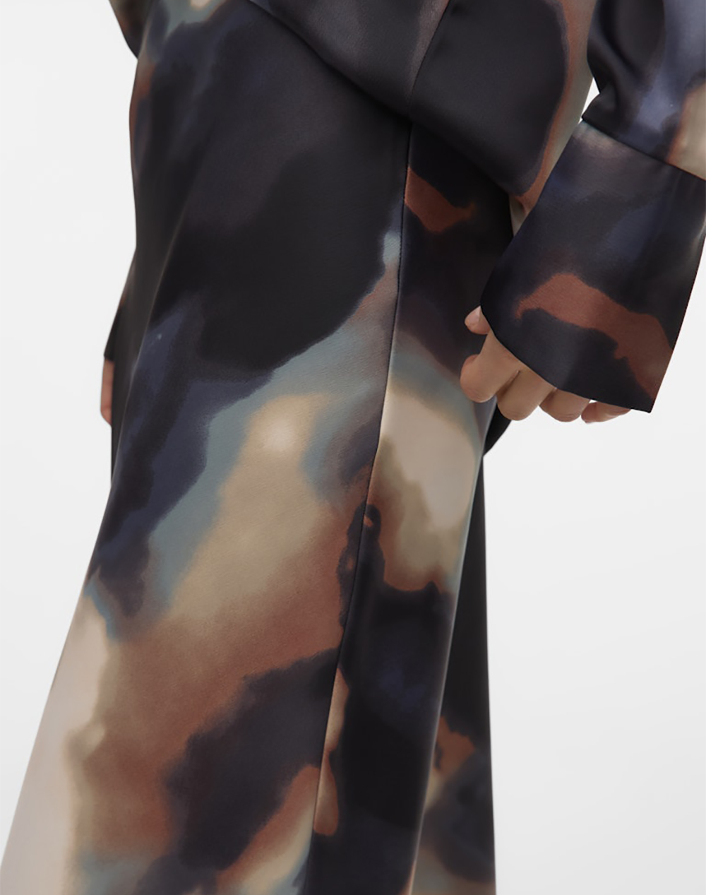 Vero Moda Vmjoa Hw Ankle Skirt Pr Wvn Ga 10334223-Blackmoodindigo Multi Γυναικεία ρούχα φούστες Politikos Shop Πολιτικός