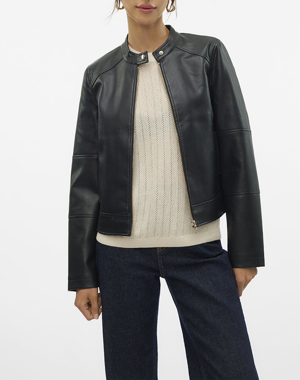 VERO MODA VMDIXIEMARIA SHORT COATED JACKET ENT 10310415-BLACK Black