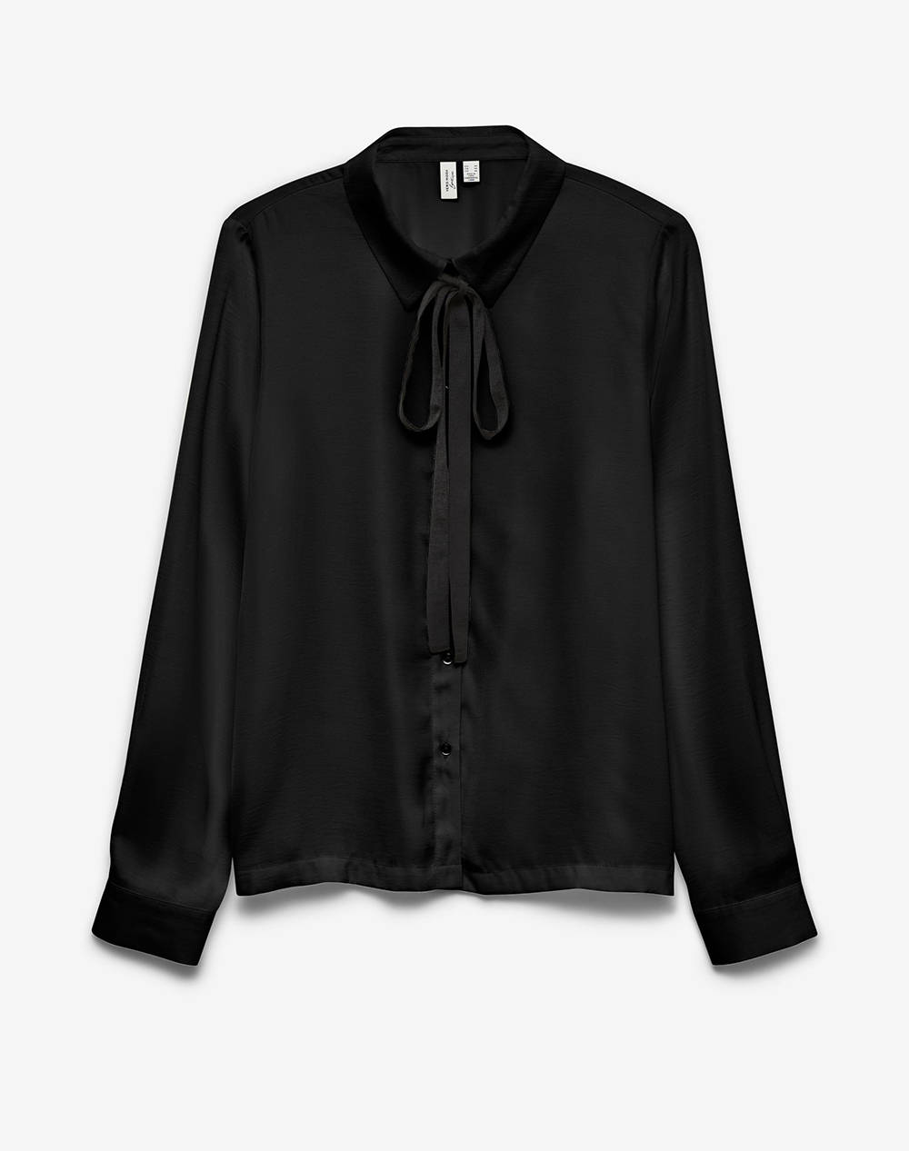 VERO MODA VERO MODA VMGRETCHEN LS SHIRT WVN BTQ GA 10335828-BlackBlack tie in neck Black