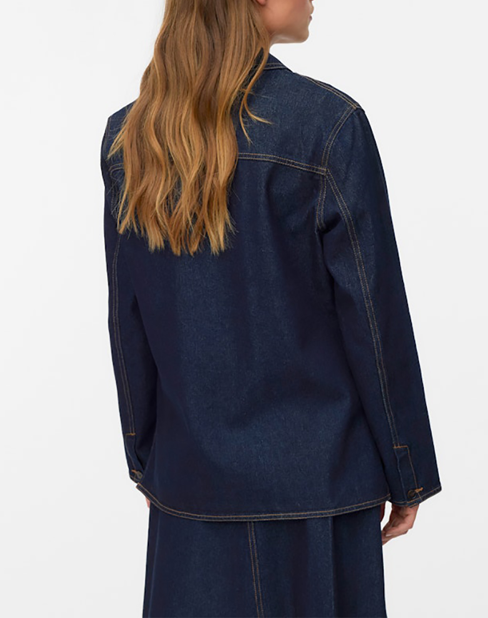 VERO MODA VERO MODA VMKANIKA LS DENIM BLAZER SHIRT SI352 10338071-Dark Blue Denim DenimDarkBlue - 2