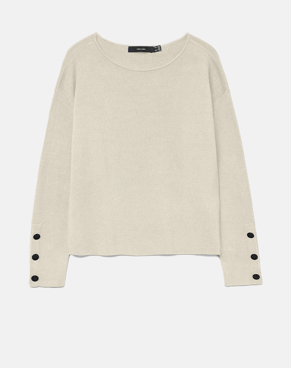 VERO MODA VERO MODA VMGOLD LS BOATNECK PULLOVER 10332177-Birch Ecru