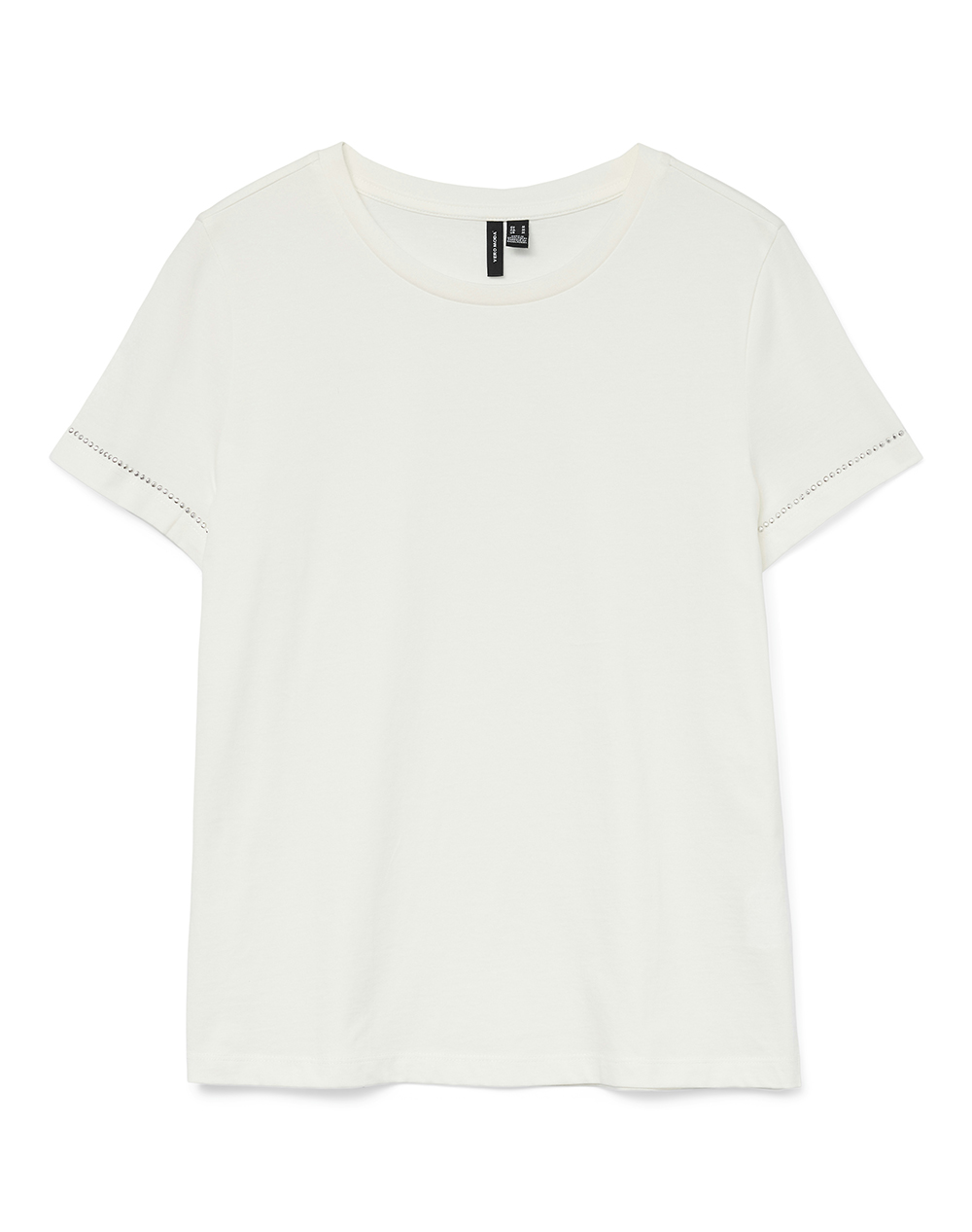 VERO MODA VMLIANA FRANCIS SS TOP BOX GA BF 10333543-Cloud DancerSLEEVESTUDS OffWhite