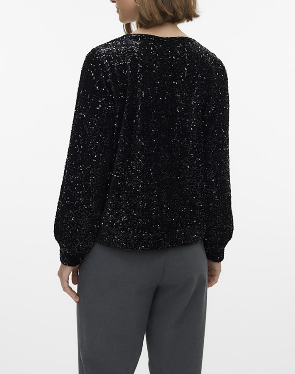 VERO MODA VERO MODA VMHOKA SQ L/S SWEATSHIRT JRS BTQ 10338090-BlackBlacksequins JetBlack - 2