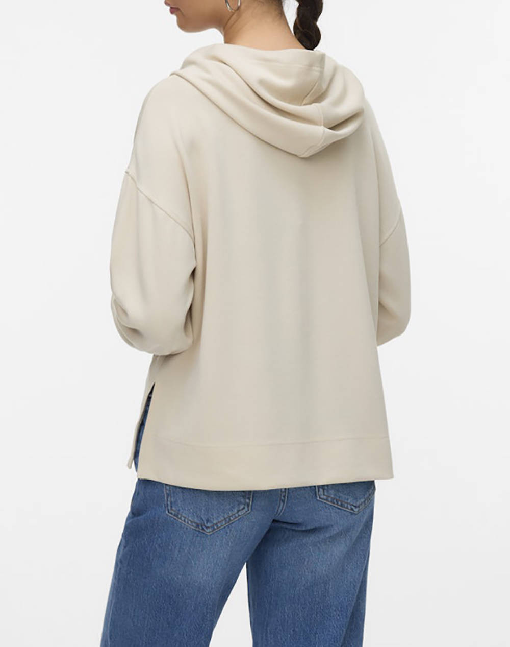 VERO MODA VMHALI LS HOODIE JRS GA BOO 10331783-Pumice Stone Ecru φωτογραφία
