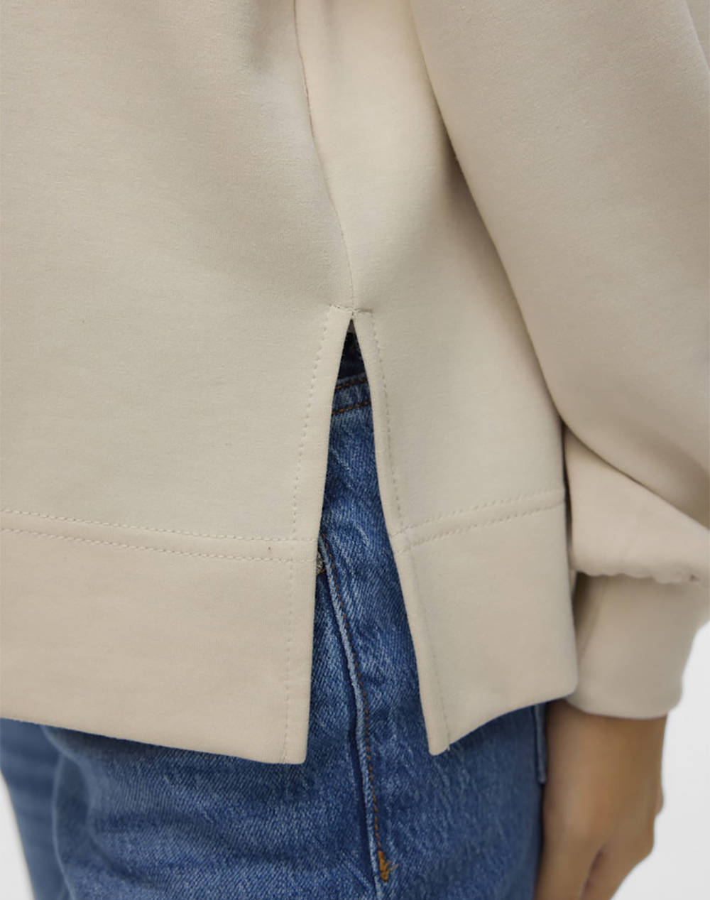 VERO MODA VMHALI LS HOODIE JRS GA BOO 10331783-Pumice Stone Ecru φωτογραφία