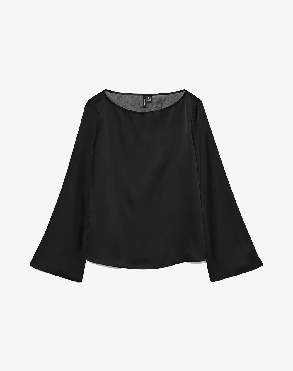 VERO MODA VMELENA LS VOLUME TOP WVN 10337460-BLACK Black
