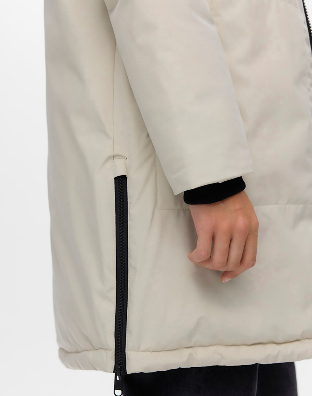 Vero Moda Vmmontreal Down Coat Prm 10331721-Oatmeal Cream Γυναικεία ρούχα Πανωφορια μπουφάν Politikos Shop Πολιτικός