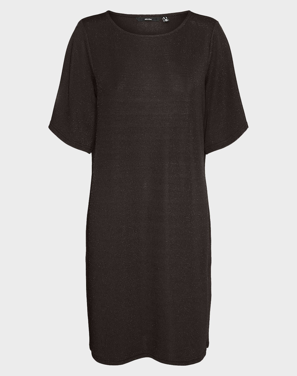 VERO MODA VMKANVA 2/4 TEE DRESS JRS GA 10316741-Chocolate TorteCOPPERLUREX DarkBrown