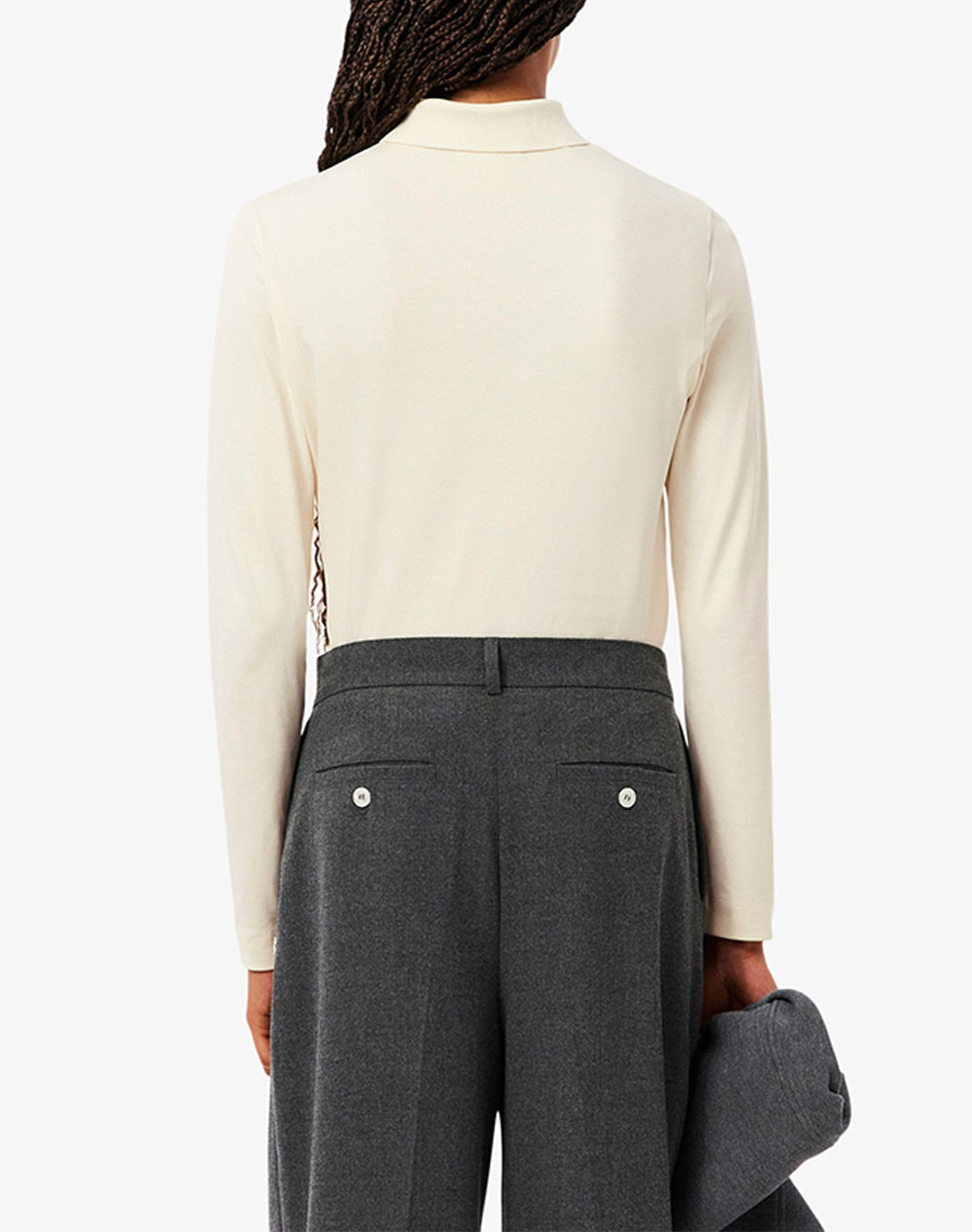 LACOSTE ΜΠΛΟΥΖΑ ΠΟΛΟ ΜΜ POLO LS 3DF6243-XFJ Cream φωτογραφία