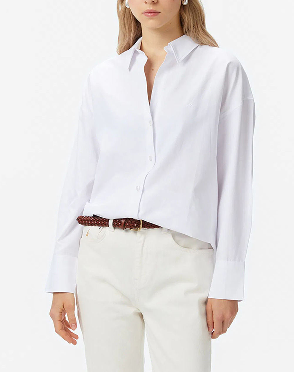 NAUTICA ΠΟΥΚΑΜΙΣΟ ΜΜ 3NC57W220T-1BW White