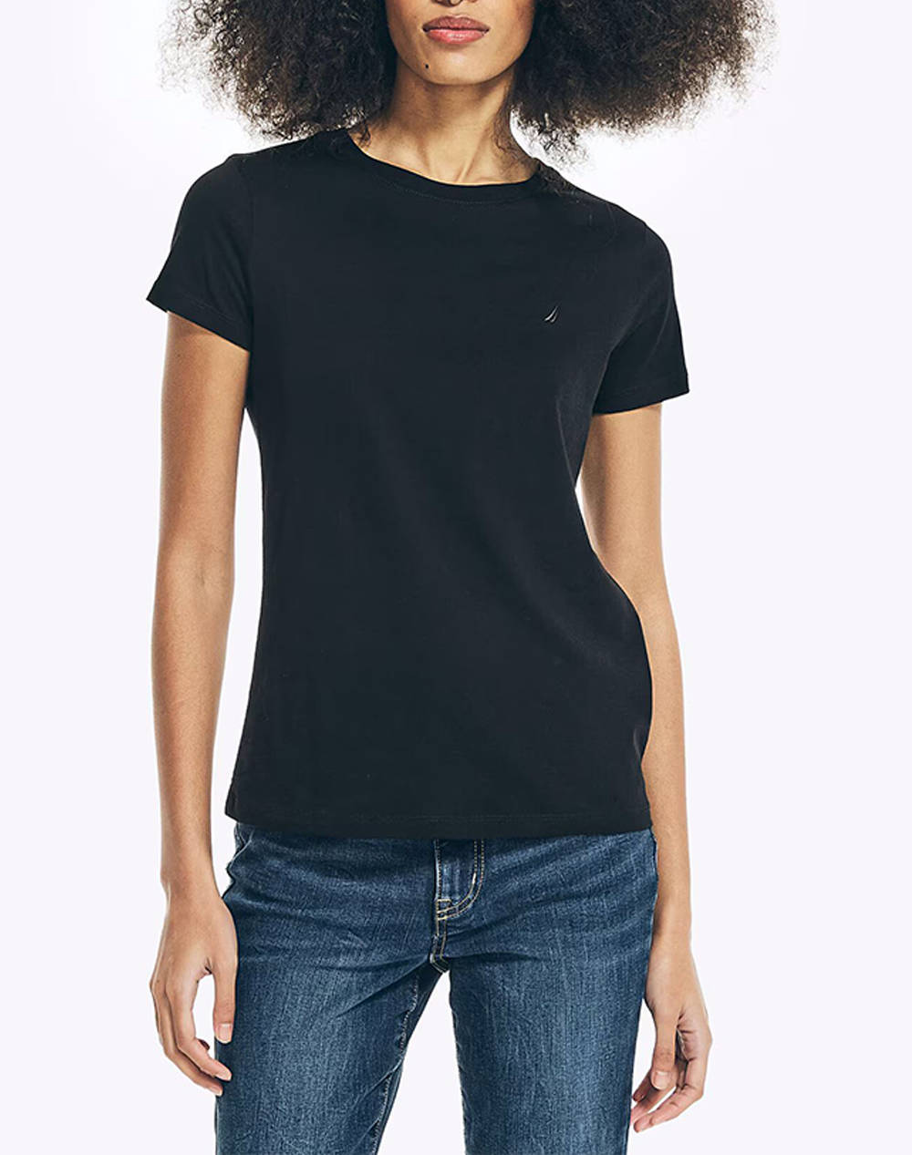 NAUTICA ΜΠΛΟΥΖΑ T-SHIRT ΚΜ SUSTAINABLE ANCHOR COTTON CREW NECK TEE 3NC37V017-0TB Black