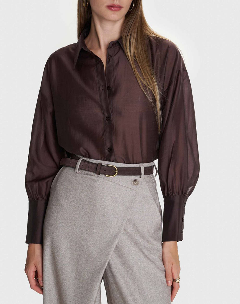 ALE ΠΟΥΚΑΜΙΣΟ 8922314-KAFE Brown φωτογραφία