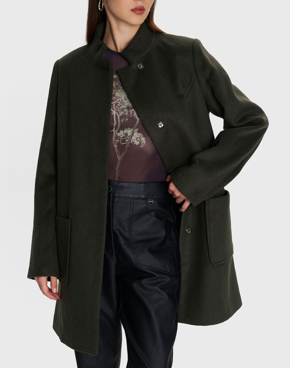 ALE ALE ΗΜΙΠΑΛΤΟ 8921789-PRASI ArmyGreen