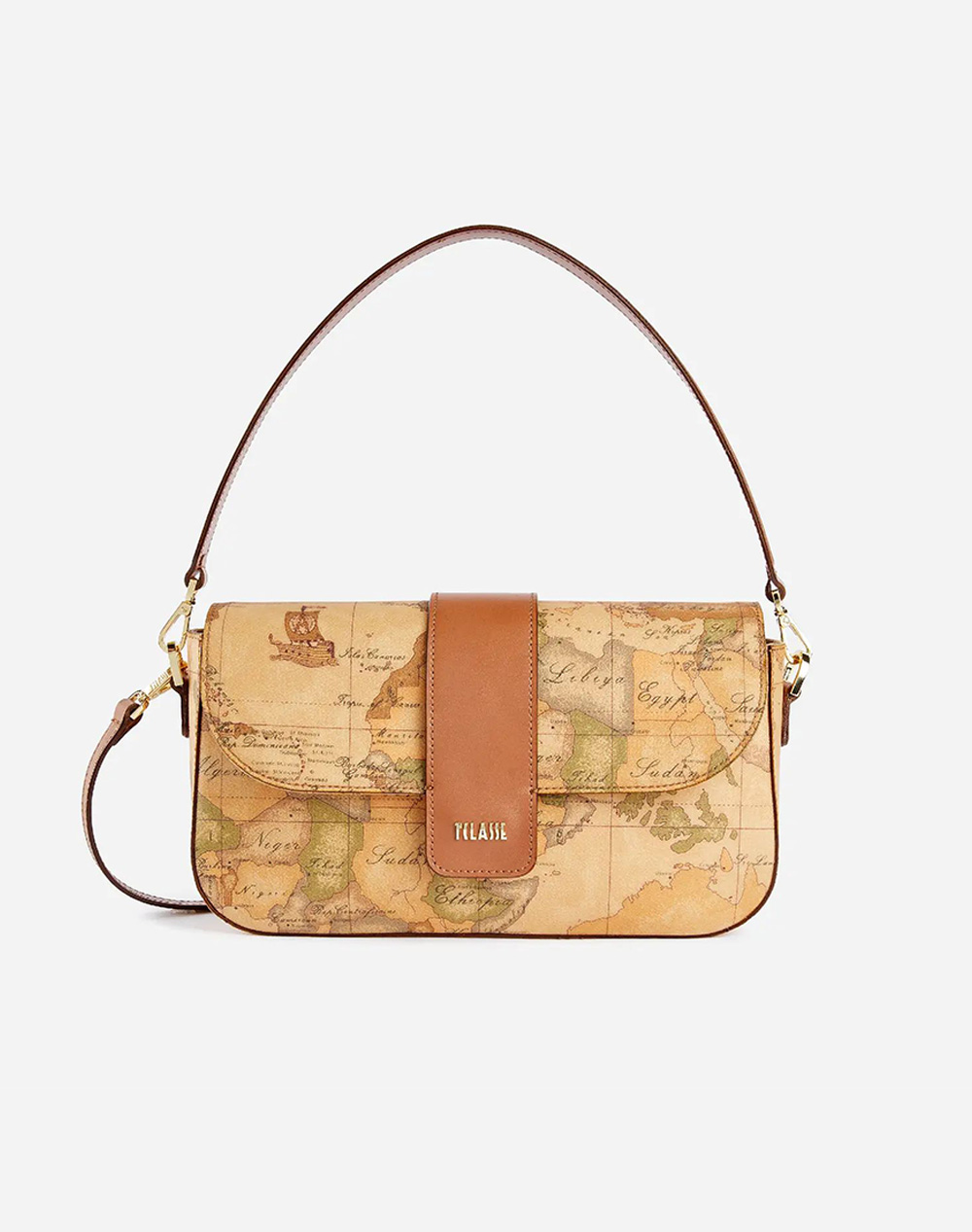 ALV.MARTINI SHOULD.BAG 80%CO,PVC20%LEATH.IT.ORIGIN CE057-6000-0010 Tan