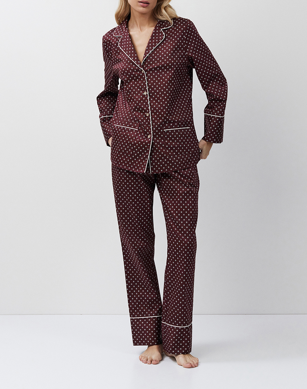 ARUELLE ARUELLE Georgette pjlongAW25 39.01.23.817-TYPOS Bordeux