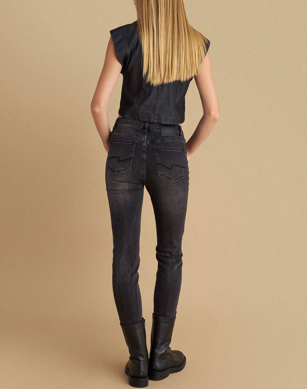 ATTRATTIVO ΠΑΝΤΕΛΟΝΙ 9921651-MAYRO DenimBlack φωτογραφία