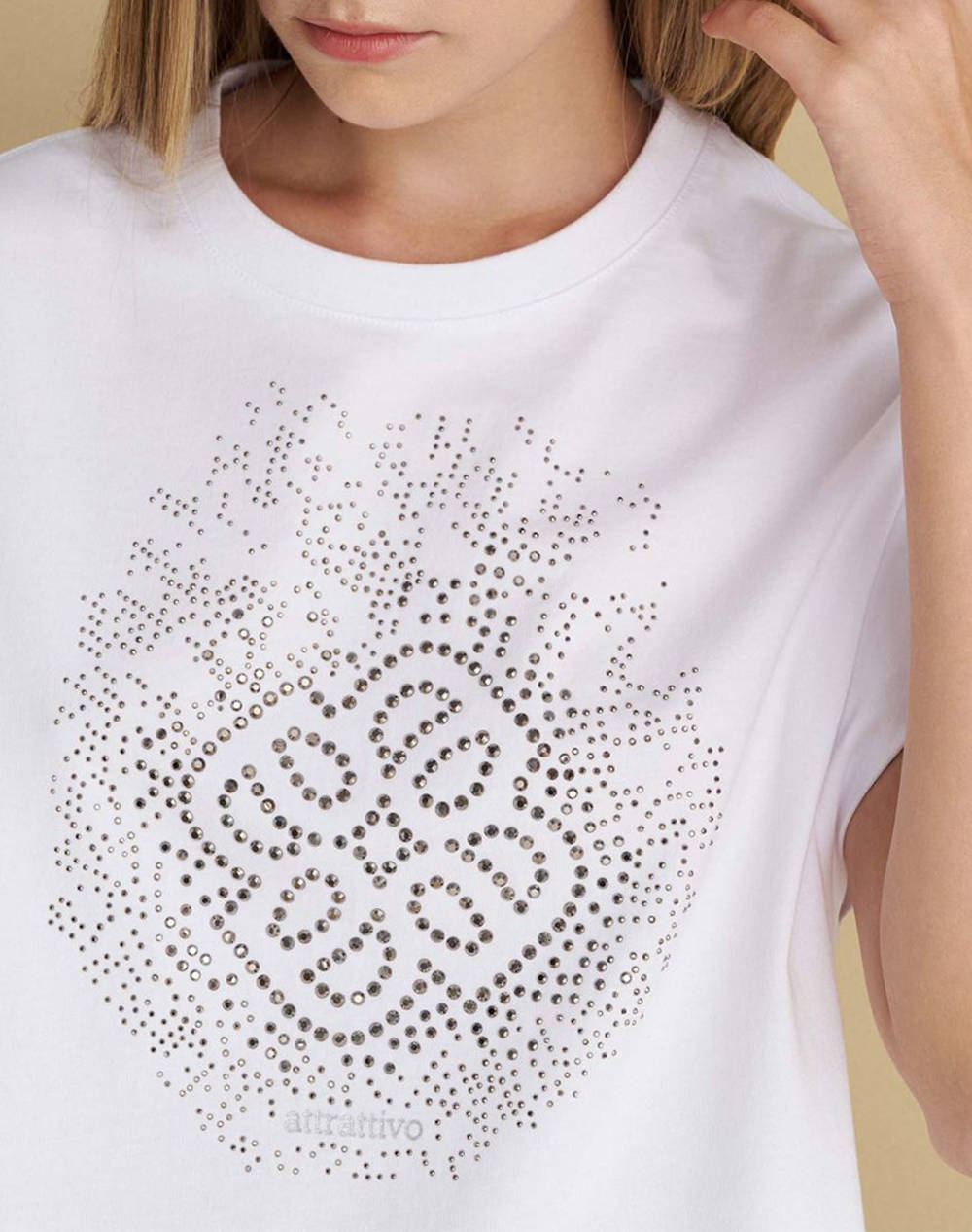 ATTRATTIVO ΜΠΛΟΥΖΑ 9921811-LEYKO White φωτογραφία