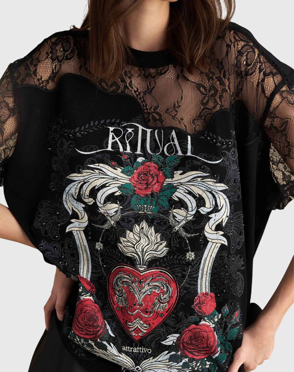 ATTRATTIVO ΜΠΛΟΥΖΑ 9921805-MAYRO Black φωτογραφία