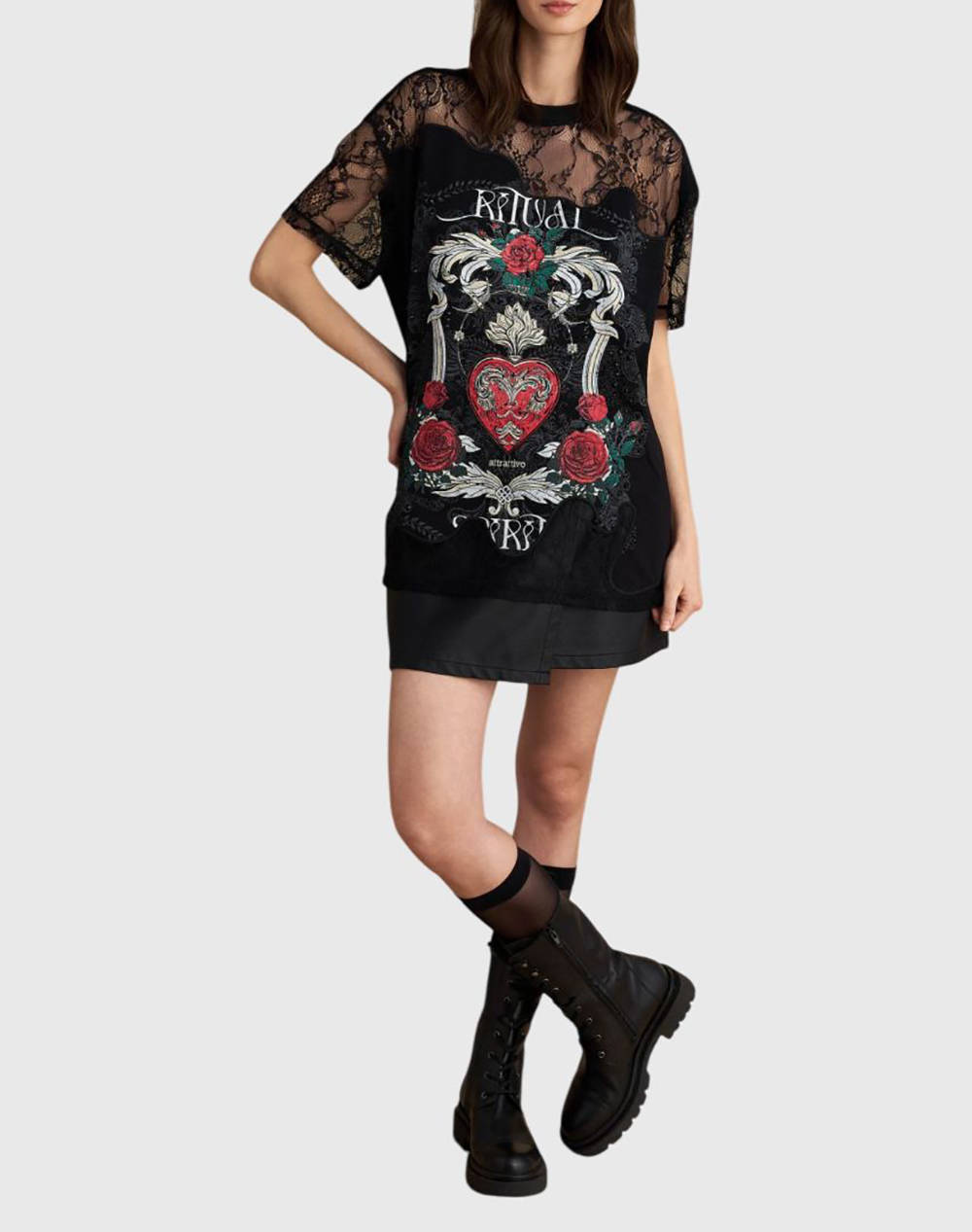 ATTRATTIVO ΜΠΛΟΥΖΑ 9921805-MAYRO Black φωτογραφία