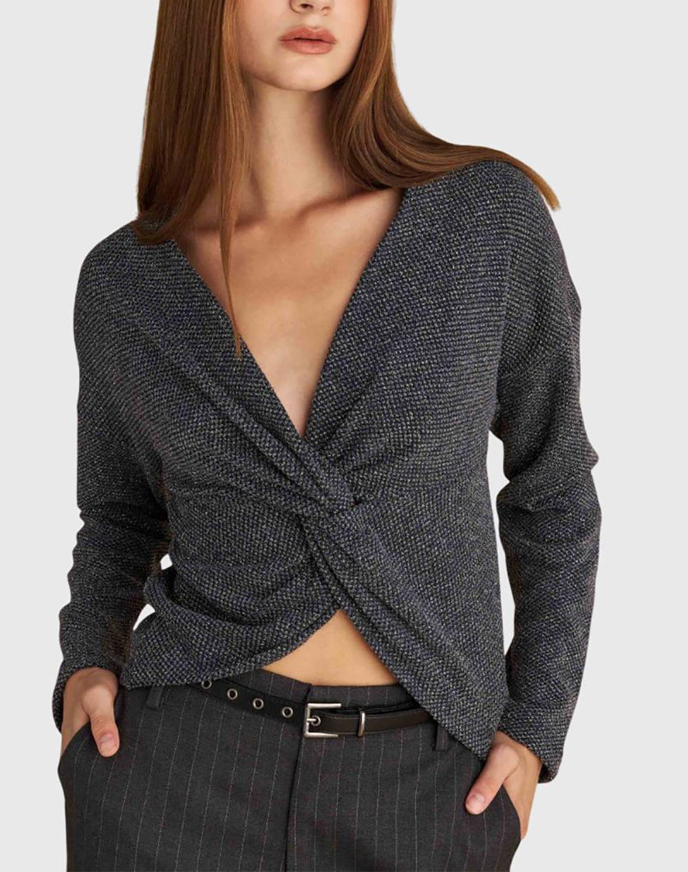 ATTRATTIVO ΜΠΛΟΥΖΑ 92308293-MAYRO DarkGray