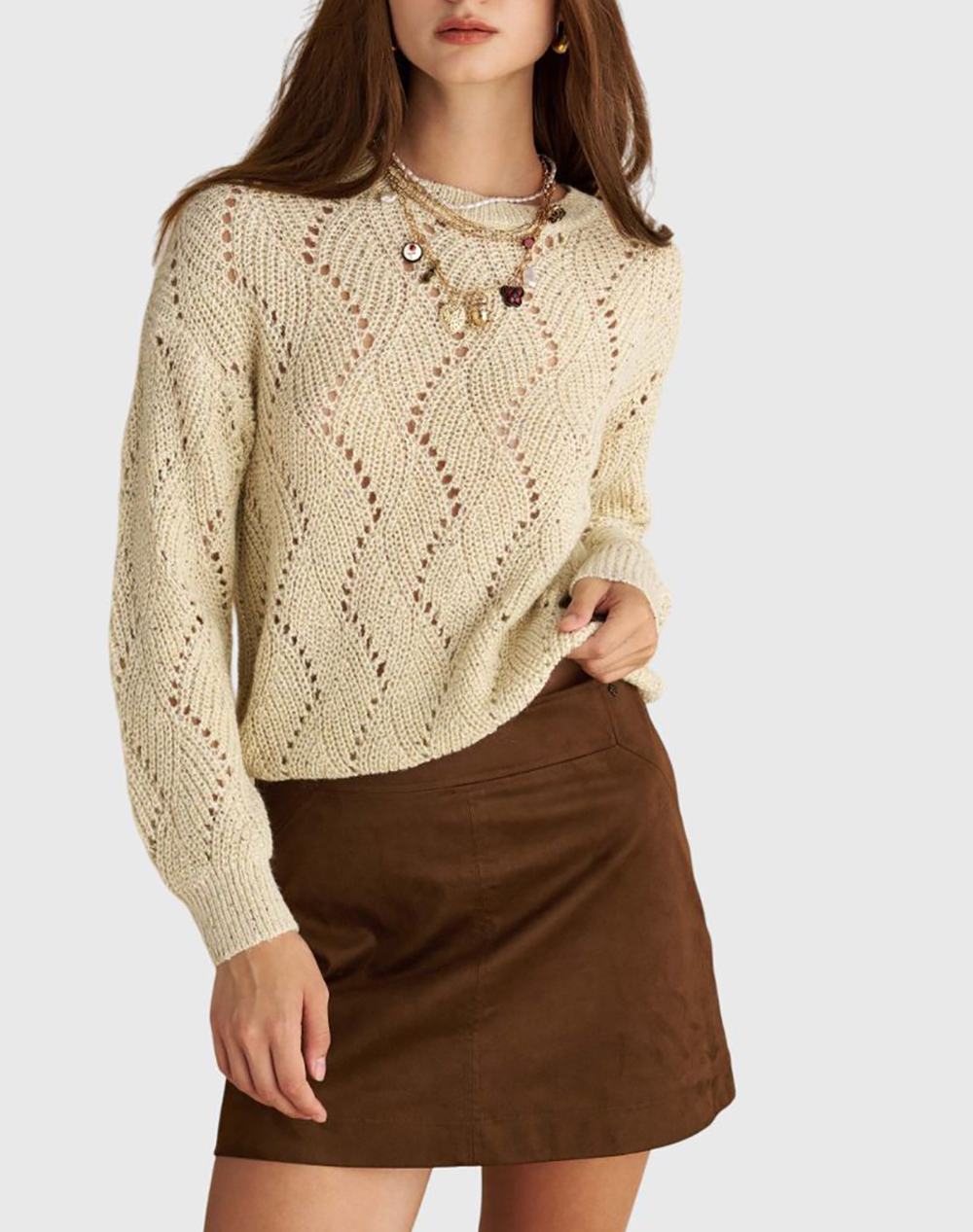 ATTRATTIVO ΜΠΛΟΥΖΑ 9P22977-EKROY Biege