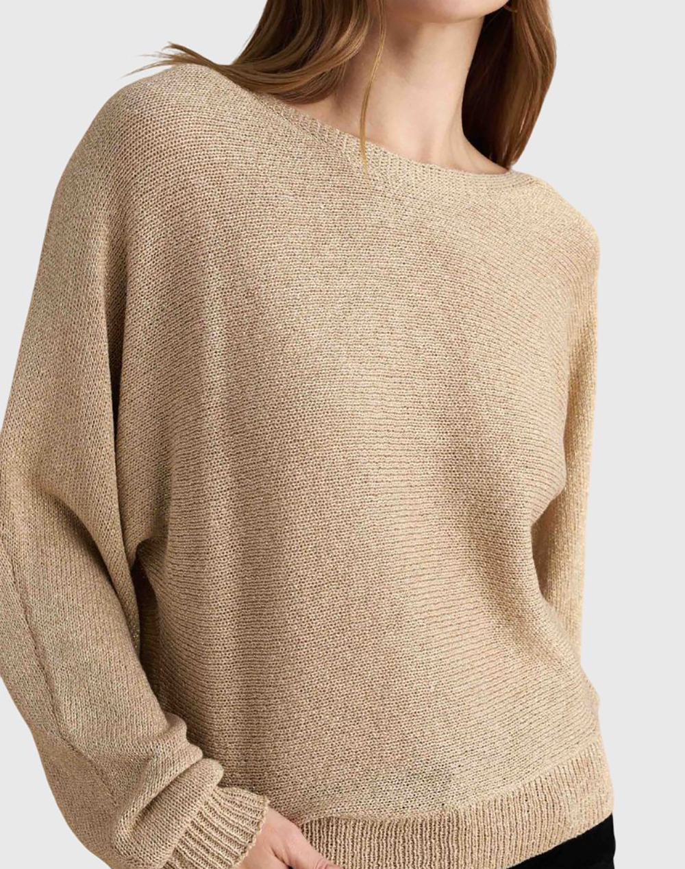 ATTRATTIVO ΜΠΛΟΥΖΑ 9P22938-GOLD Biege