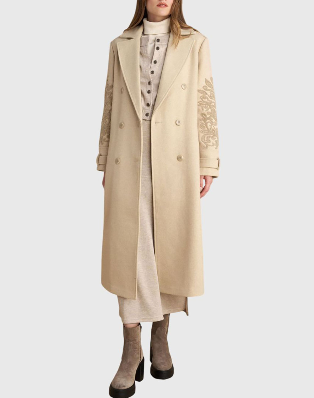 ATTRATTIVO ΠΑΛΤΟ 9921781-VANIL Ecru φωτογραφία