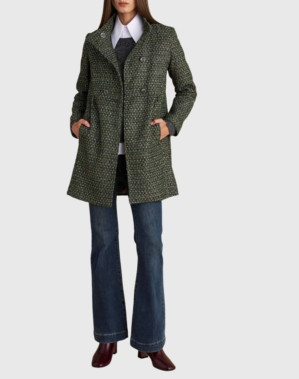 ATTRATTIVO ΗΜΙΠΑΛΤΟ 9921785-XAKI Khaki φωτογραφία