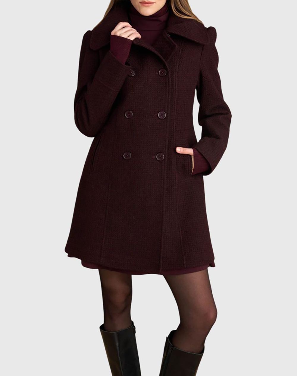 ATTRATTIVO ATTRATTIVO ΗΜΙΠΑΛΤΟ 9921830-OXBLO Bordeux