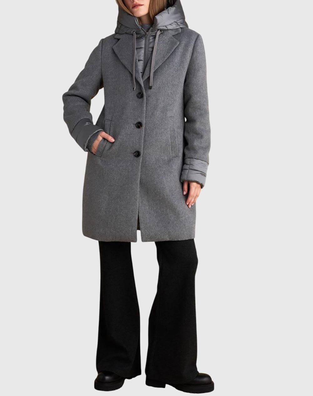 ATTRATTIVO ATTRATTIVO ΗΜΙΠΑΛΤΟ 9921778-GRI Gray