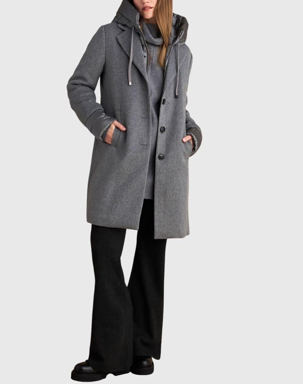 ATTRATTIVO ΗΜΙΠΑΛΤΟ 9921778-GRI Gray φωτογραφία