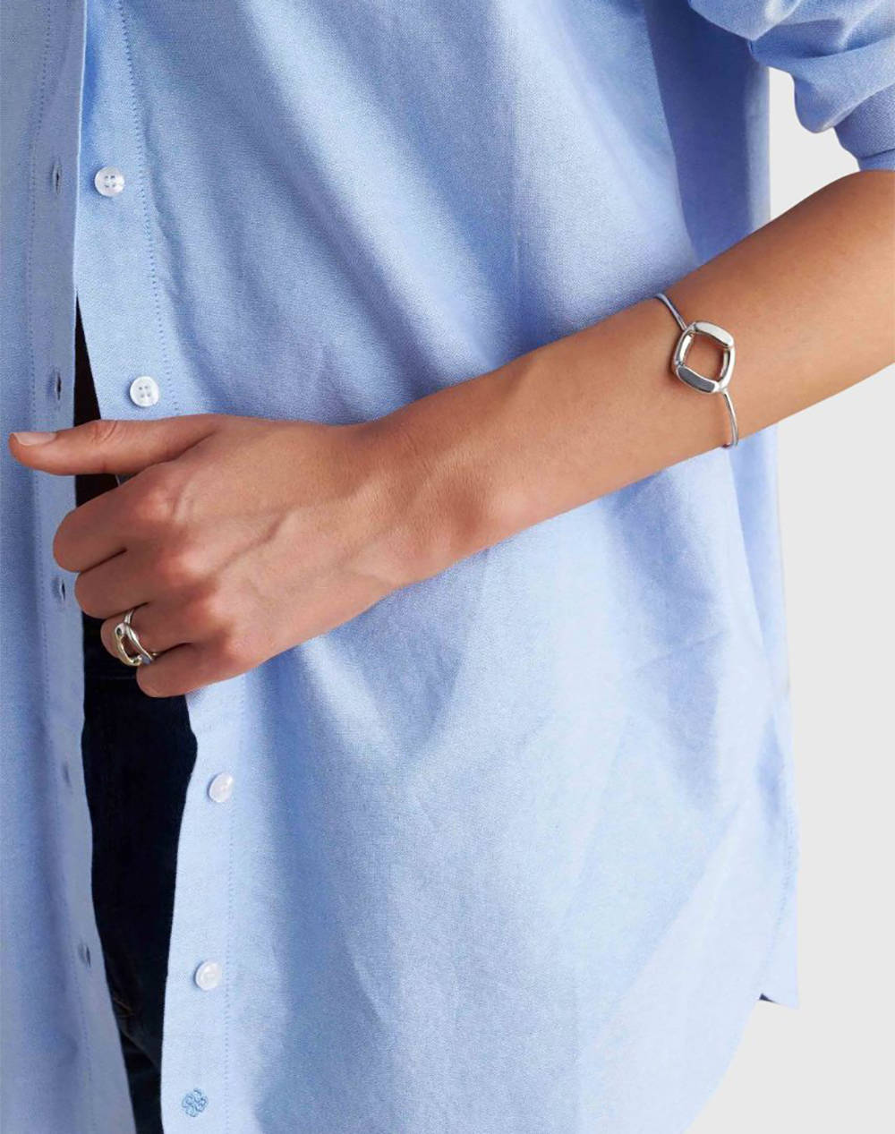 ATTRATTIVO ΣΕΤ ΒΡΑΧΙΟΛΙ&ΔΑΧΤΥΛΙΔΙ 9U23317-SILVE MetallicSilver φωτογραφία