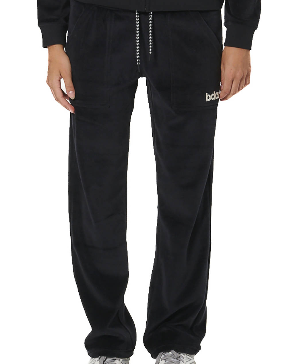 BODY ACTION WOMEN''S BASIC VELOUR PANTS 021533-01-BLACK Black