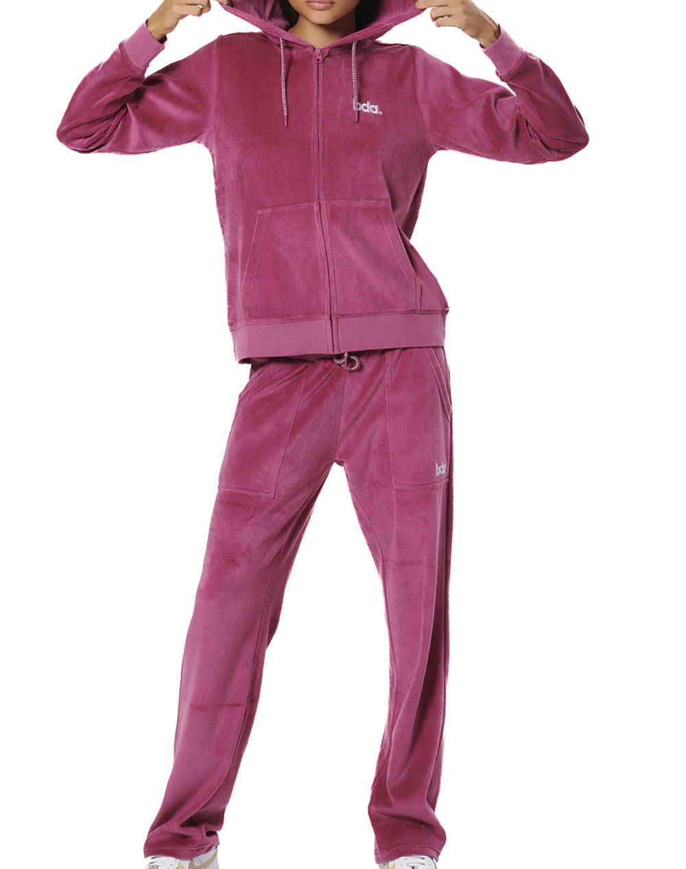 BODY ACTION WOMEN''S BASIC VELOUR PANTS 021533-01-MAGENTA QUARTZ Magenta φωτογραφία