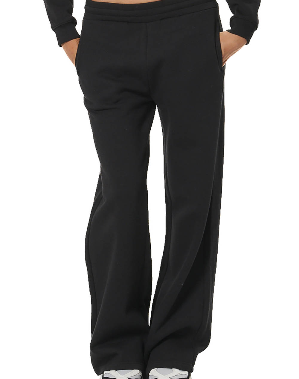 BODY ACTION WOMEN''S WIDE-LEG SWEATPANTS 021540-01-BLACK Black