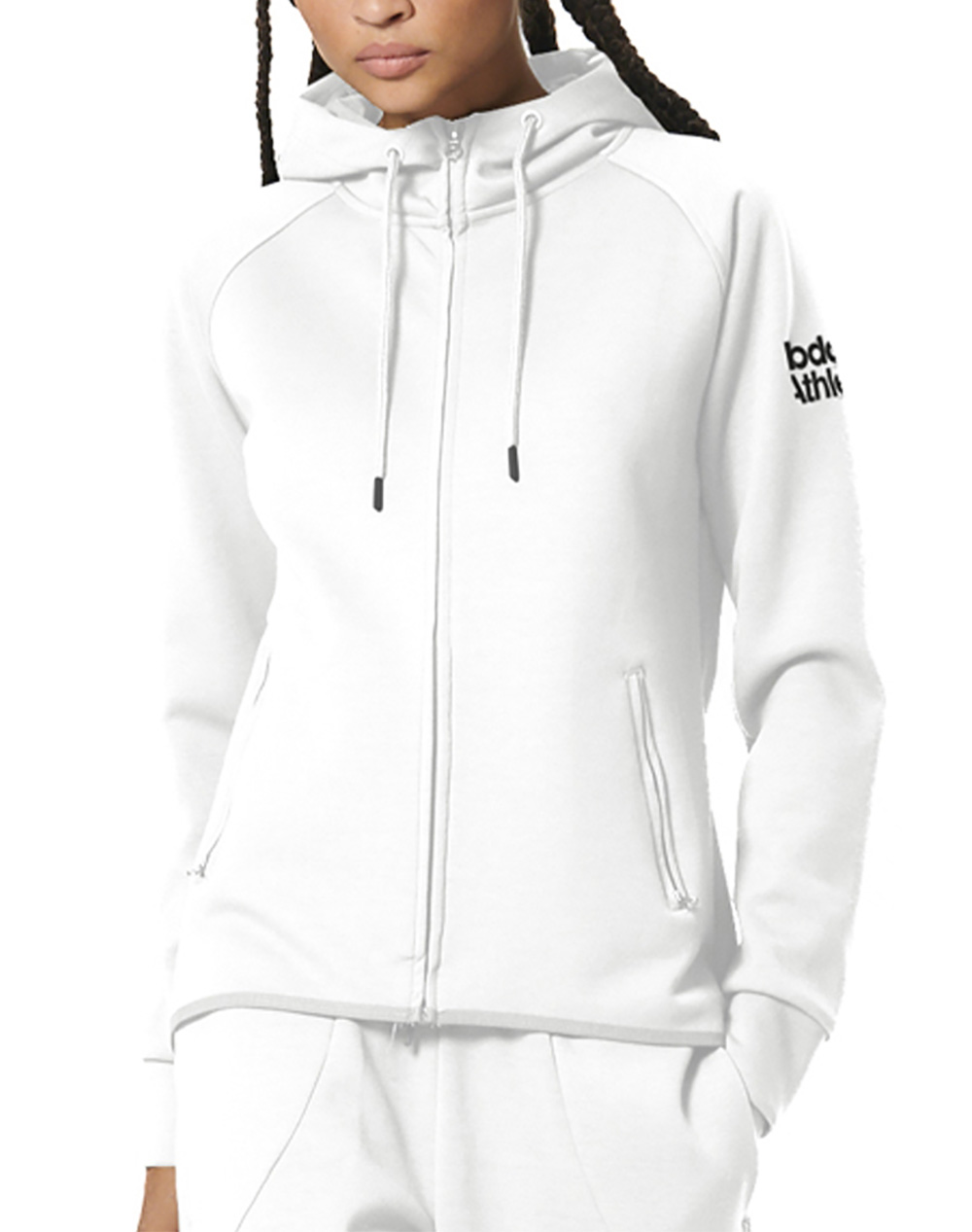 BODY ACTION WOMEN''S SPORTSTYLE TECH ZIP HOODIE 071527-01-WHITE OFF White