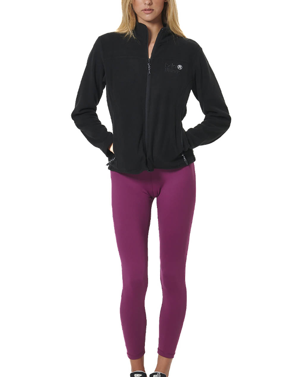 BODY ACTION WOMEN''S FULL-ZIP POLAR FLEECE 071525-01-BLACK Black φωτογραφία