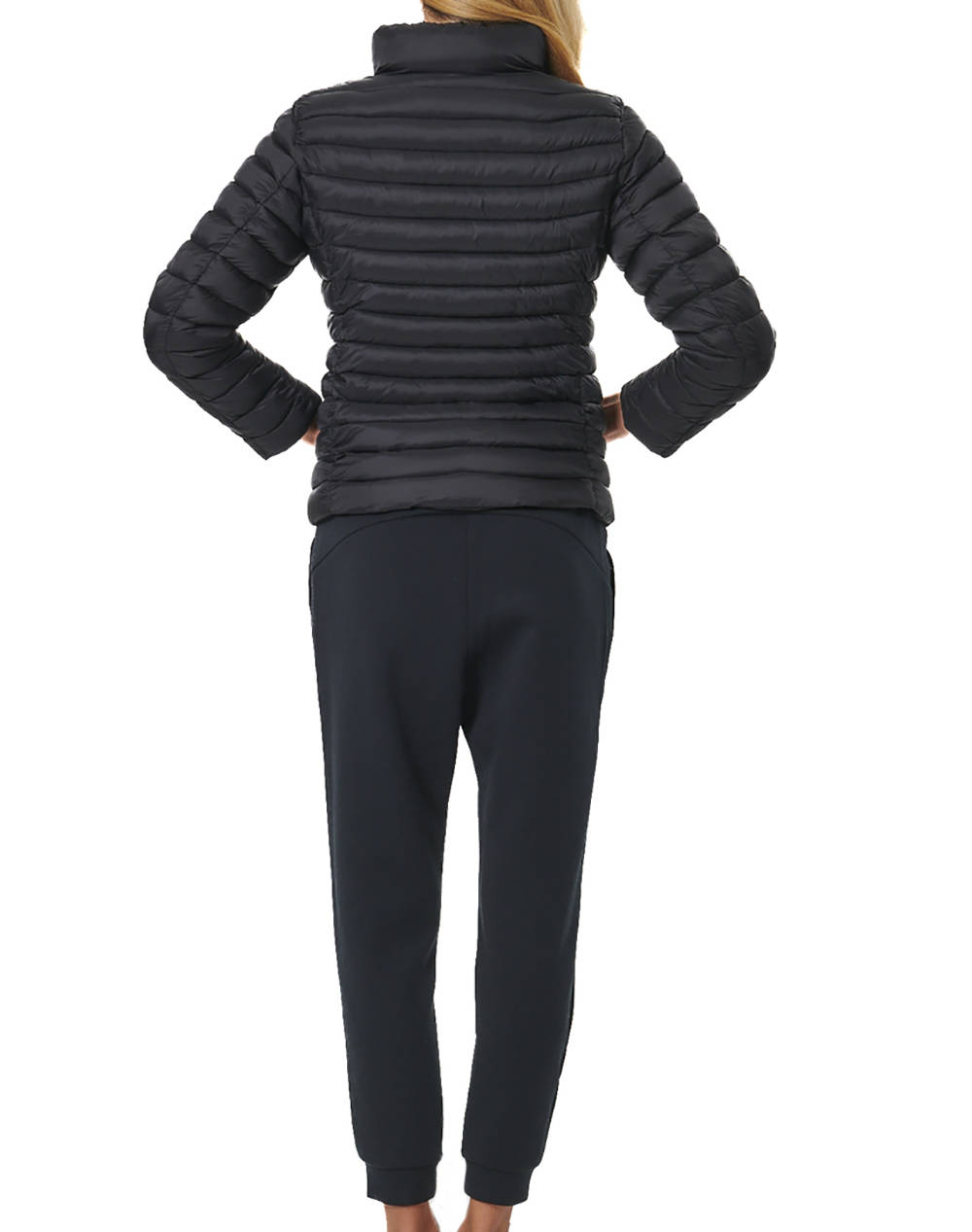 BODY ACTION WOMEN''S QUILTED JACKET WITH COLLAR 071532-01-BLACK Black φωτογραφία