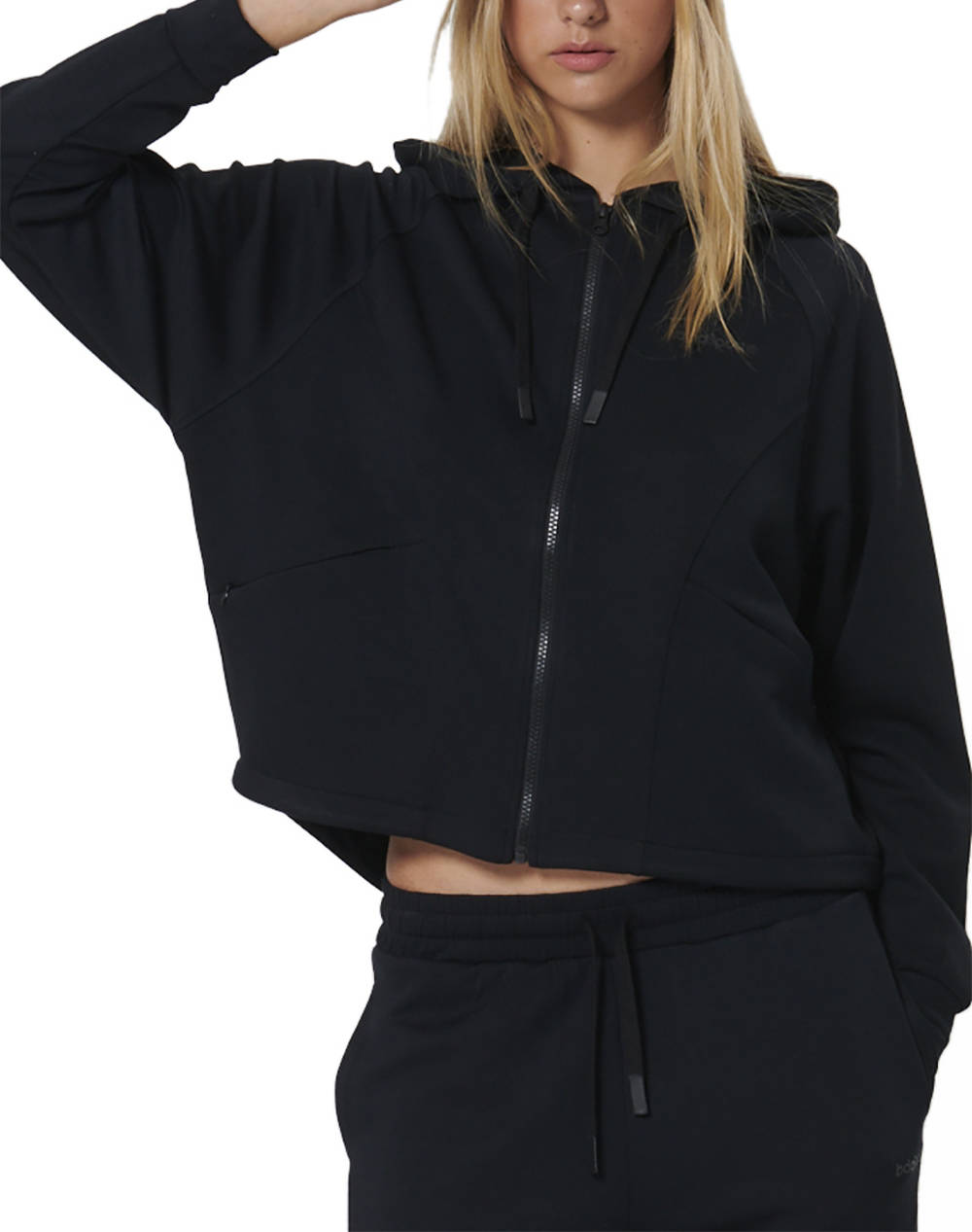 BODY ACTION BODY ACTION WOMEN''S MODAL BOXY JACKET 071524-01-BLACK Black
