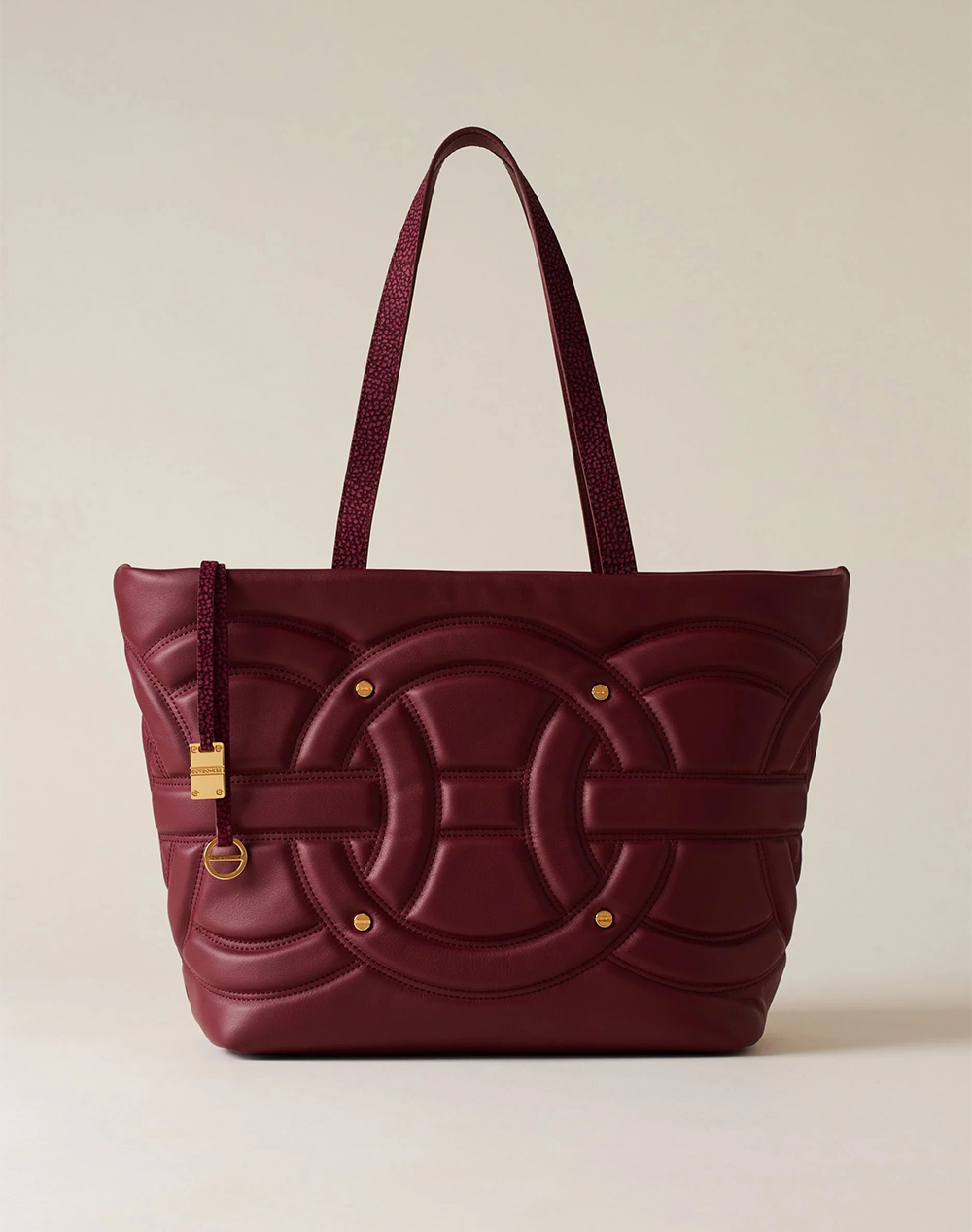 BORBONESE BORBONESE SHOPPER BAG 100%LEATHER I2591010143-0099-027 RedWine
