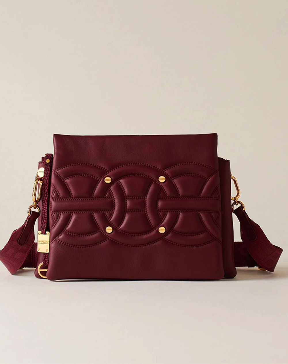 BORBONESE BORBONESE CROSSBODY BAG 100%LEATHER I2591010149-0099-027 RedWine