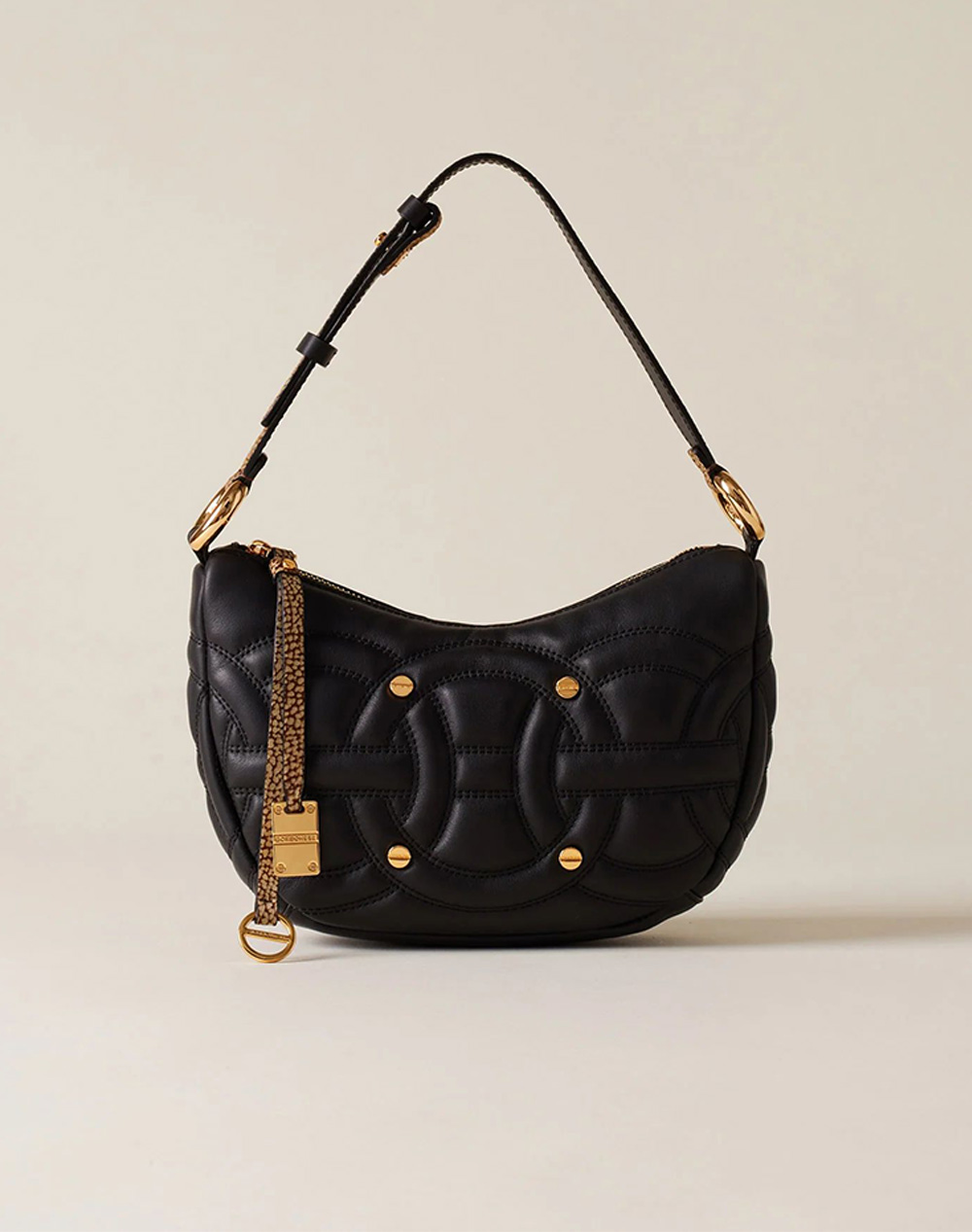 BORBONESE BORBONESE HOBO BAG 100%LEATHER I2591010145-0099-480 Black