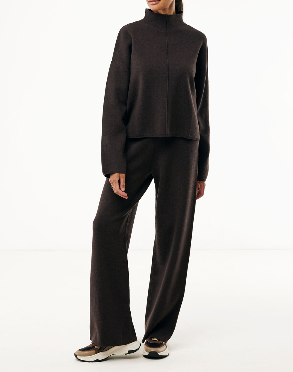 MEXX Knitted straight pants MF007002253W-190915 DarkBrown φωτογραφία