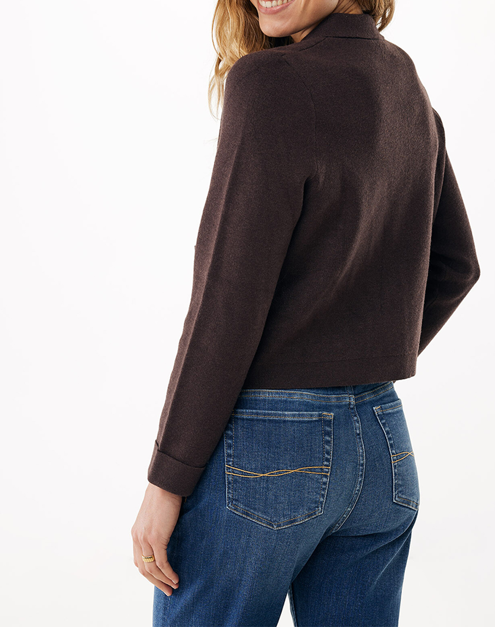 MEXX Knitted pocket jacket MF006602253W-190915 DarkBrown φωτογραφία