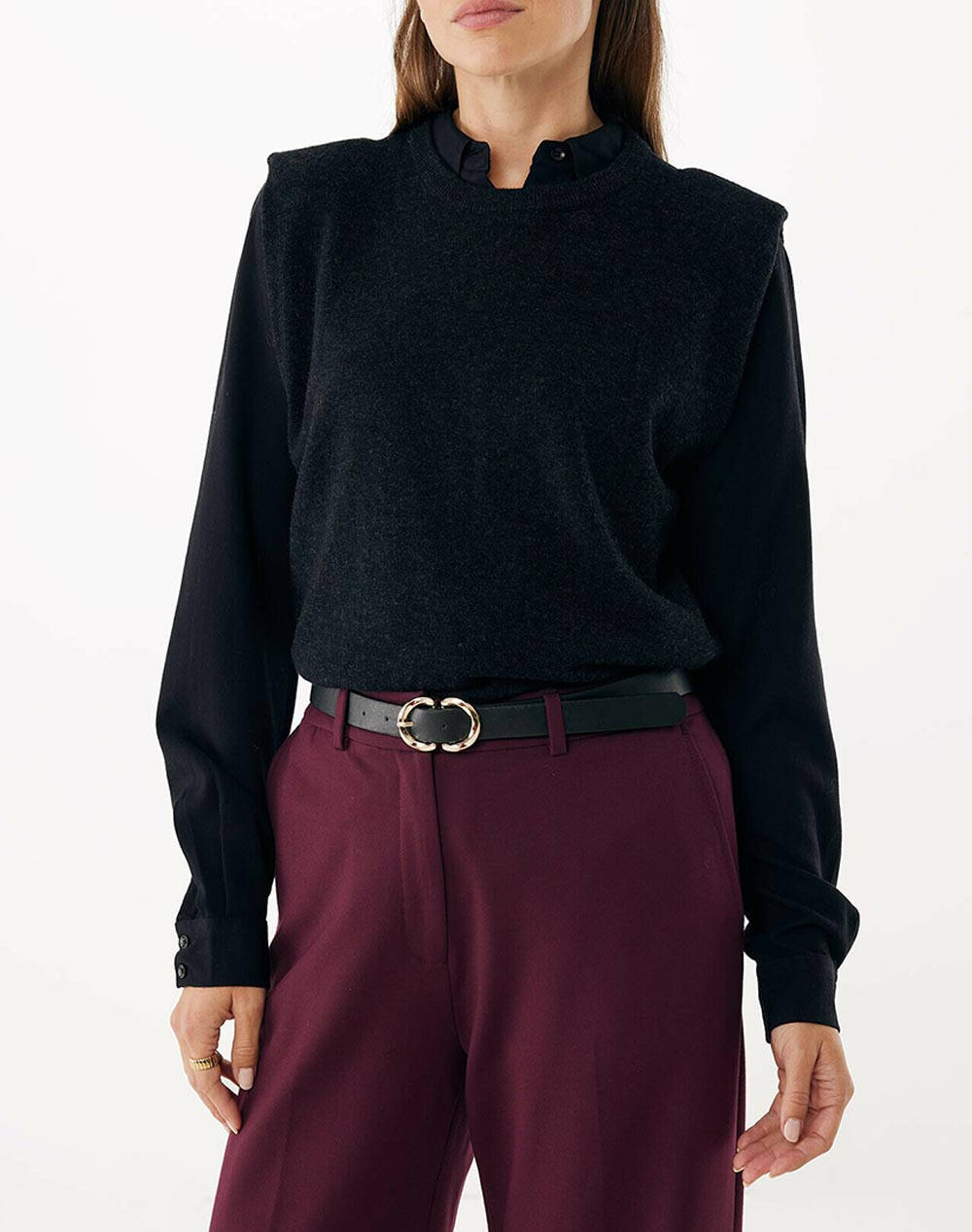 MEXX SENNA Cashmere sleeveless knit top MF006601553W-193911 Black