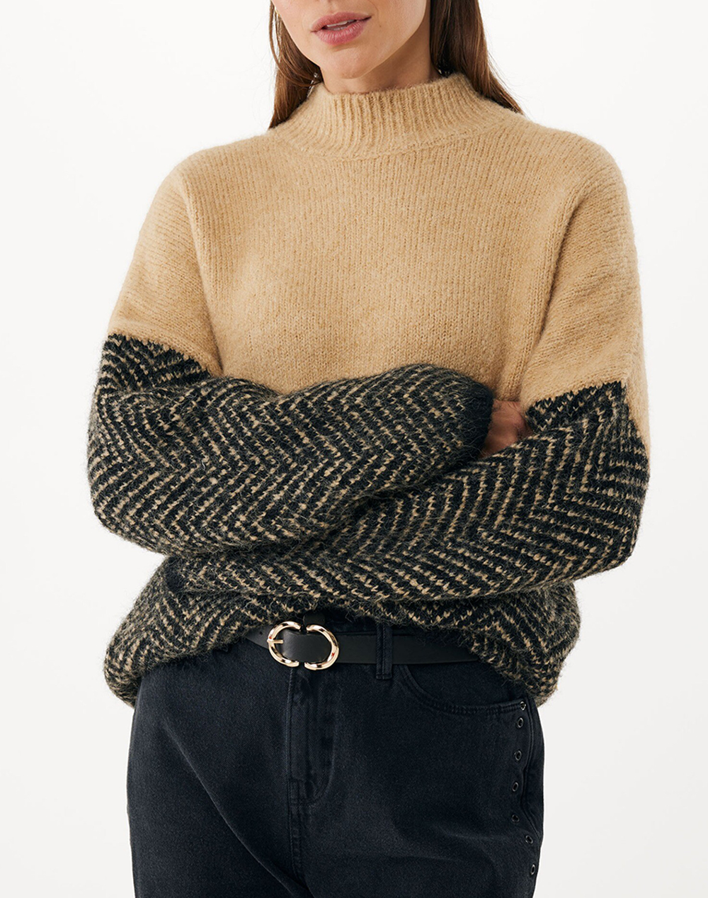 MEXX Herringbone turtle neck pullover MF006603253W-161334 Mixed